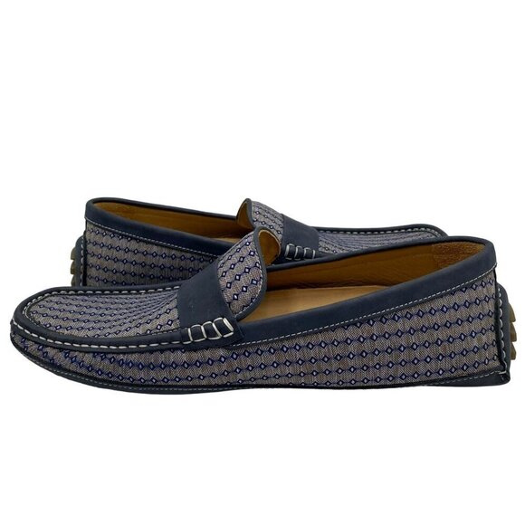 Donald Pliner Volar Printed Driver Notched Vamp and Topstitched Men\'s Size 10.5